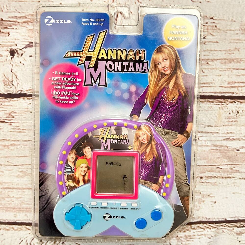 HANNAH MONTANA Vintage Electronic Handheld Game Machine Zizzle Disney NIP 2000s